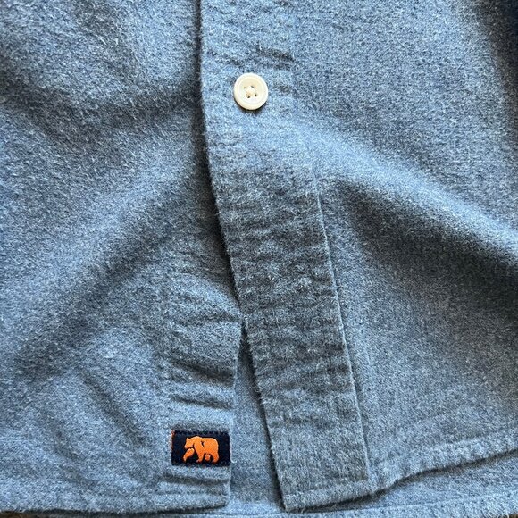 The Normal Brand Men’s Chamois Woven Button Front Shirt Blue | Sz XXL - Picture 7 of 9